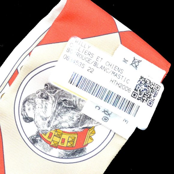 Auth HERMES Colliers et chiens Twilly Scarf Stole Bag Handle Accessories - Picture 8 of 12